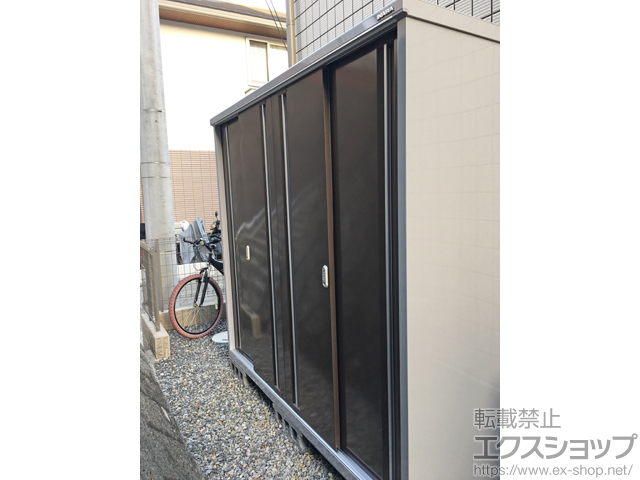 広島県広島市のの物置・屋外倉庫 シンプリー 一般型 2160×755×1903 MJX-217E-TB 施工例