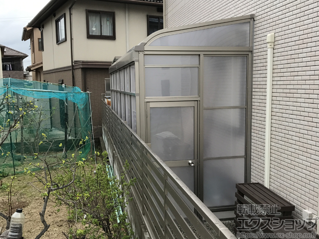 兵庫県加古川市ののストックヤード スピーネストックヤードR型 パネルタイプ ヤード仕様 積雪〜20cm対応 施工例