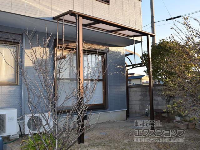 徳島県鳴門市ののテラス屋根 プレシオステラス F型 テラスタイプ 単体 積雪〜20cm対応 施工例