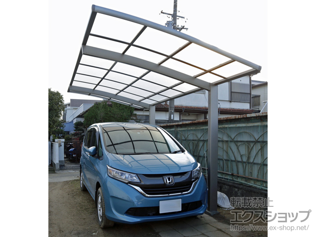 大阪府松原市ののカーポート ネスカR (ラウンドスタイル) 積雪〜20cm対応 施工例