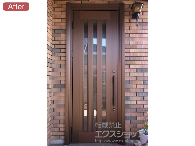 埼玉県蓮田市のの玄関ドア ドアリモ玄関ドア アルミ仕様 手動錠 片開き仕様（ランマ無） S05 外観左勝手 施工例