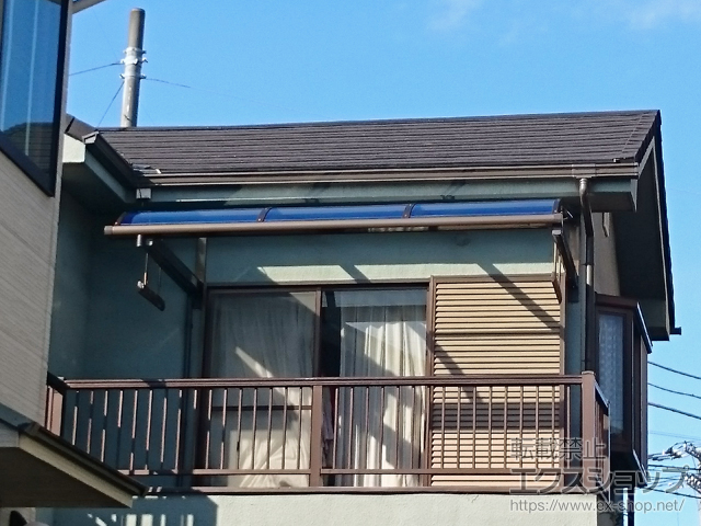 神奈川県相模原市ののバルコニー・ベランダ屋根 スピーネ R型 ルーフタイプ 単体 積雪〜20cm対応 施工例