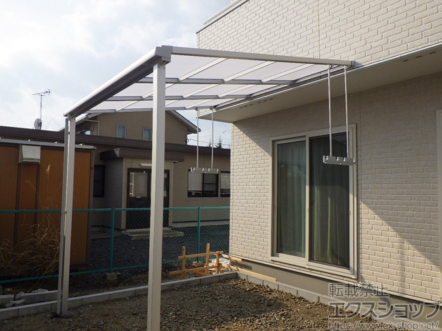 宮城県多賀城市ののテラス屋根 スピーネ F型 テラスタイプ 単体 積雪〜20cm対応 施工例