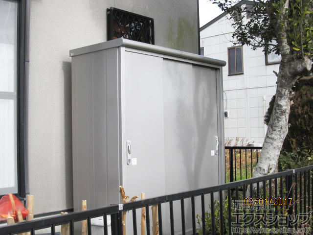 千葉県山武郡横芝光町のの物置・屋外倉庫 エスモ 一般型 1650×750×1959 ESE-1607A-SS 施工例
