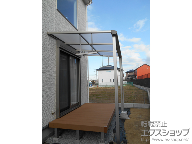 千葉県木更津市ののテラス屋根 プレシオステラス F型 テラスタイプ 単体 積雪〜20cm対応 施工例