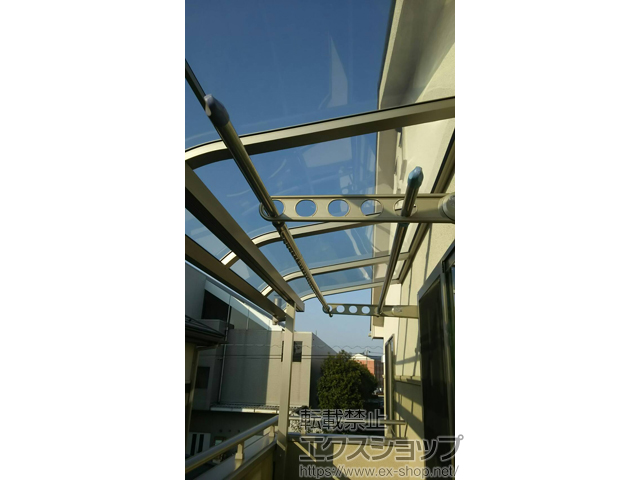 千葉県千葉市ののバルコニー・ベランダ屋根 L スピーネ R型 屋根タイプ 単体 積雪〜20cm対応 施工例