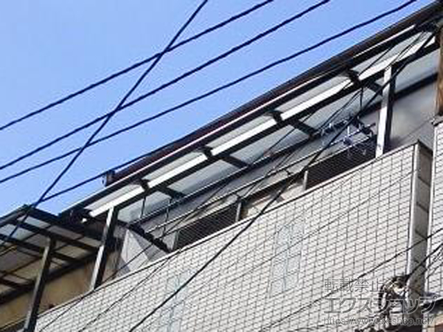 大阪府東大阪市ののバルコニー・ベランダ屋根 スピーネ R型 屋根タイプ 単体 積雪〜20cm対応 施工例