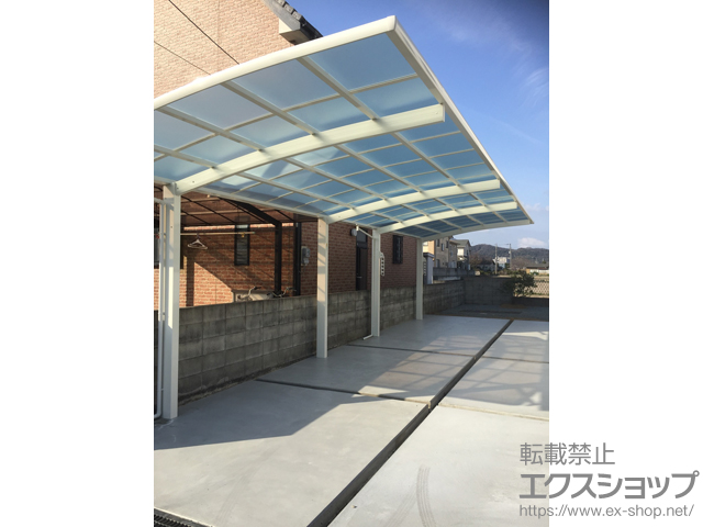 香川県丸亀市ののカーポート レイナポートグラン 縦連棟　積雪〜20cm対応 施工例