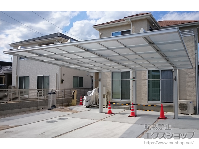 香川県高松市ののカーポート ダブルフェース 背面支持タイプ 積雪〜20cm対応 施工例