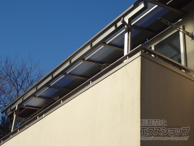愛知県田原市のLIXIL リクシル（トステム）のバルコニー・ベランダ屋根 パワーアルファ RB型 屋根タイプ 単体 積雪〜30cm対応 施工例
