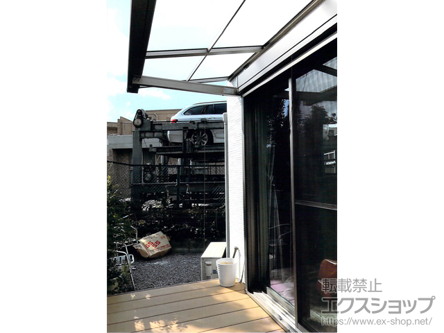 東京都世田谷区のLIXIL リクシル（トステム）のウッドデッキ レストステージ 幕板納まり 施工例