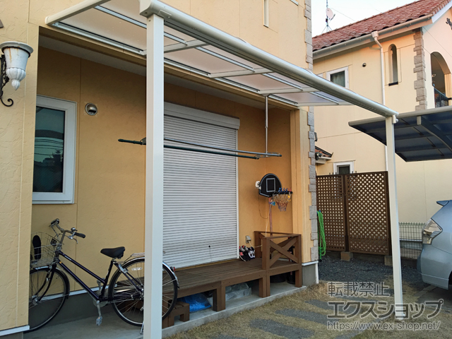 栃木県小山市ののテラス屋根 ヴェクターテラス R型 テラスタイプ 単体 積雪〜20cm対応 施工例