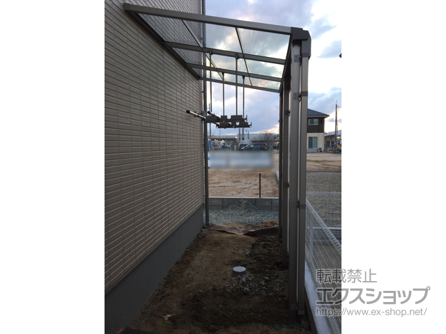 島根県松江市ののストックヤード スピーネストックヤードF型 パネルタイプ スクリーン仕様 積雪〜20cm対応 施工例