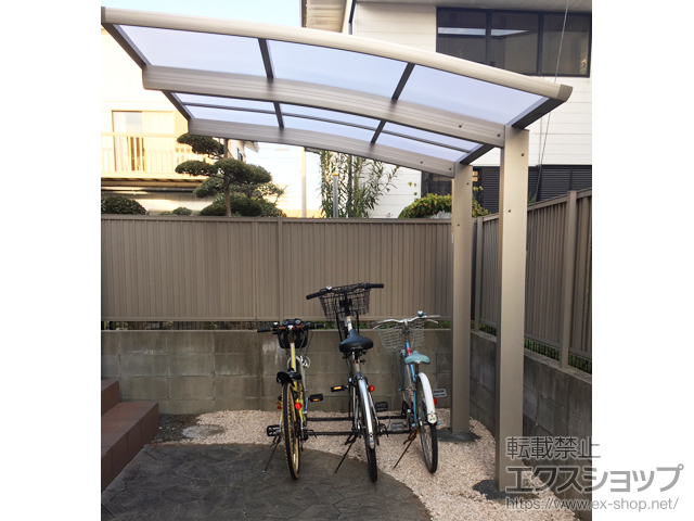 愛知県西尾市ののサイクルポート・駐輪場 プレシオスポート ミニ 積雪〜20cm対応 施工例