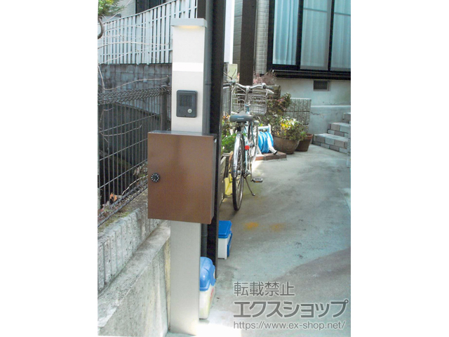 京都府長岡京市のの機能門柱・ポスト シンプレオ ポストユニット 1型 施工例