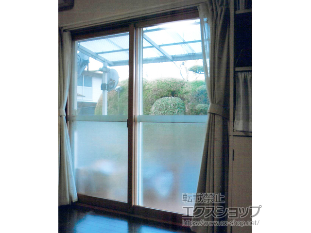 鹿児島県霧島市のの二重窓（内窓） インプラス ダストバリア仕様 引違い窓 2枚建 アルミレール枠仕様 施工例