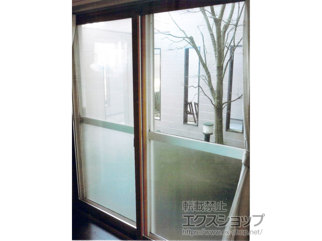 鹿児島県霧島市のの二重窓（内窓） インプラス ダストバリア仕様 引違い窓 2枚建 アルミレール枠仕様 施工例