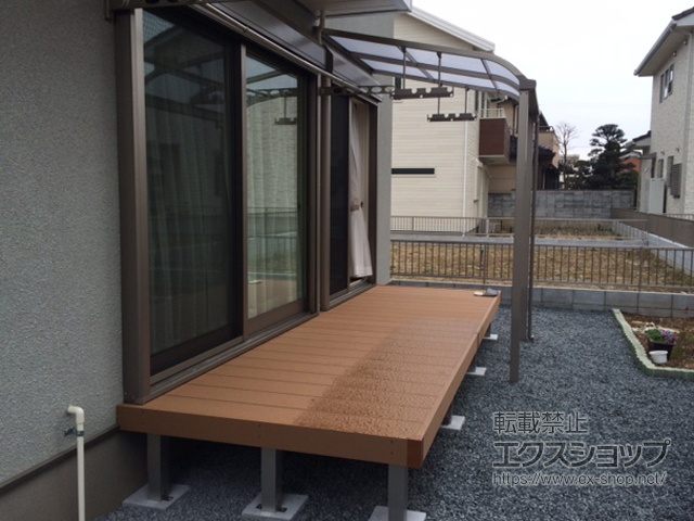 埼玉県加須市ののテラス屋根 スピーネ R型 テラスタイプ 単体 積雪〜20cm対応 施工例