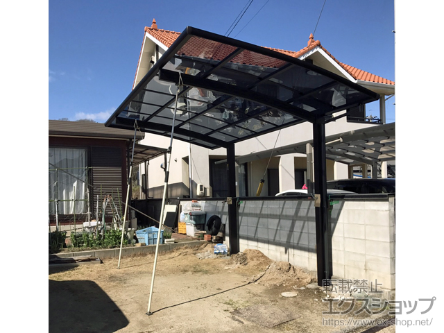 岡山県浅口市ののカーポート レイナポートグラン　積雪〜20cm対応 施工例