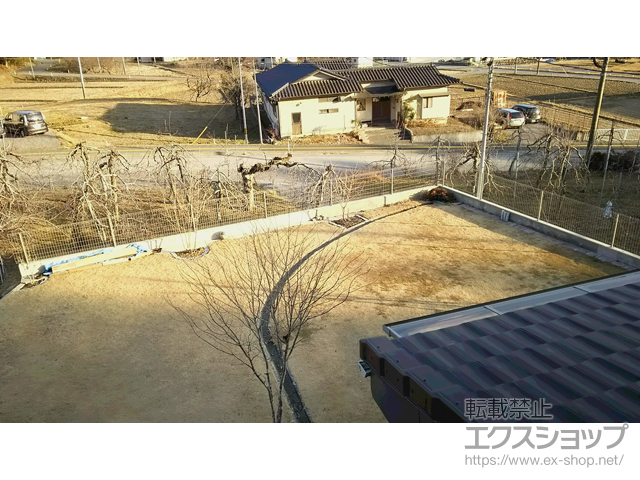 岩手県陸前高田市ののフェンス・柵 イーネットフェンス1F型 自由柱施工 施工例