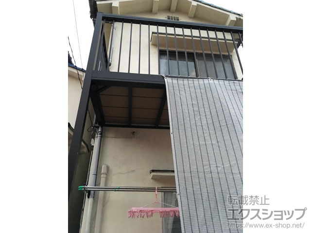 広島県広島市ののバルコニー バルコニー BY-X型 縦格子 単体 柱建て式 施工例