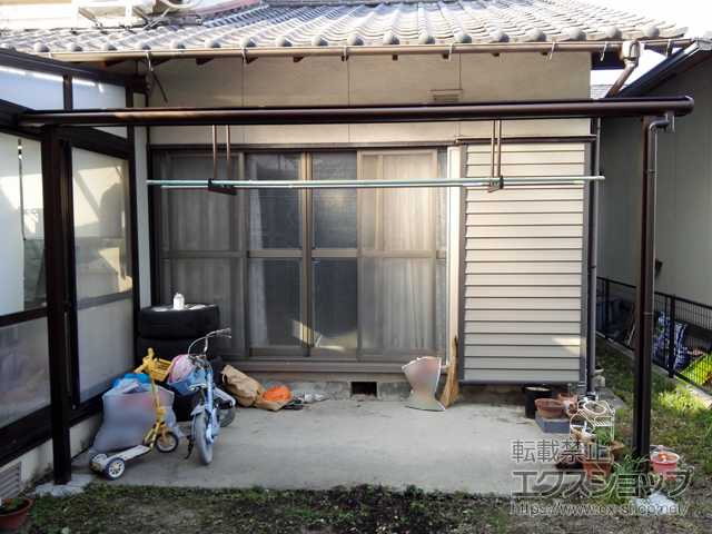 三重県四日市市ののテラス屋根 プレシオステラス F型 テラスタイプ 単体 積雪〜20cm対応 施工例