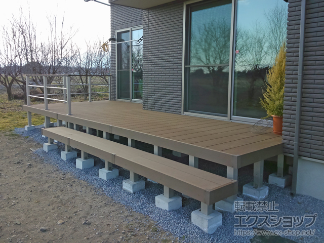 栃木県那須塩原市ののウッドデッキ リウッドデッキ 200 施工例