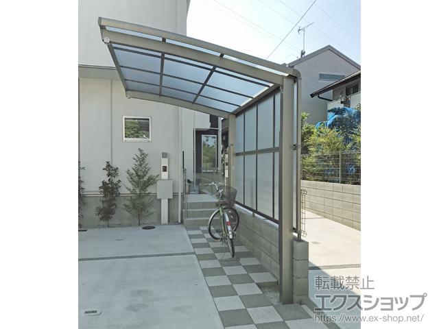 東京都狛江市ののサイクルポート・駐輪場 ネスカRミニ (ラウンドスタイル) 積雪〜20cm対応 施工例