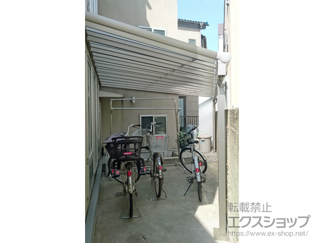 東京都世田谷区のLIXIL リクシル（トステム）のテラス屋根 パワーアルファ F型 テラスタイプ 単体 積雪〜30cm対応 施工例