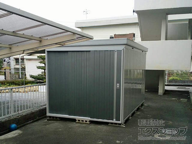 宮崎県宮崎市のの物置・屋外倉庫 ネクスタ 一般型 3470×2210×2075 NXN-77S-PG 施工例