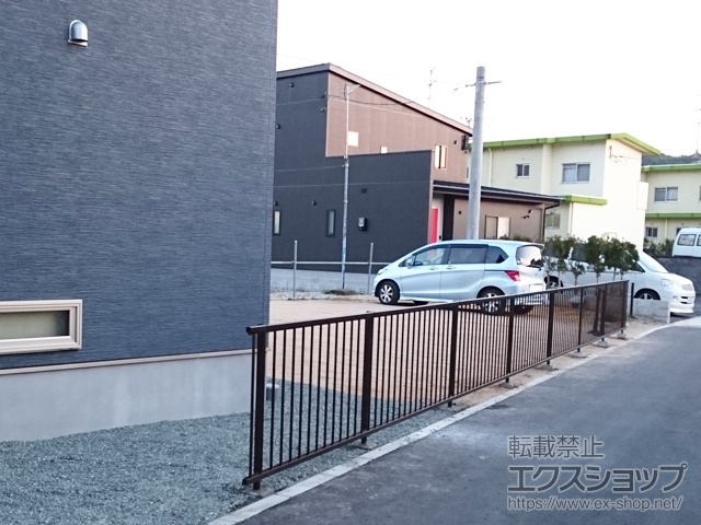 熊本県宇城市ののフェンス・柵 ミエッタフェンス 防犯たて格子タイプ 自由柱タイプ 施工例