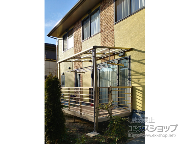 神奈川県中郡大磯町ののテラス囲い・サンルーム サニージュF型 オープン納まり 積雪〜20cm対応 施工例