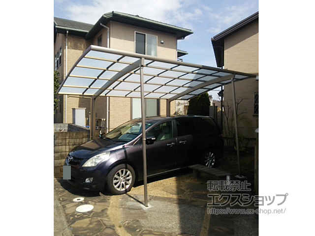 東京都八王子市ののカーポート ネスカR (ラウンドスタイル) 積雪〜20cm対応 施工例