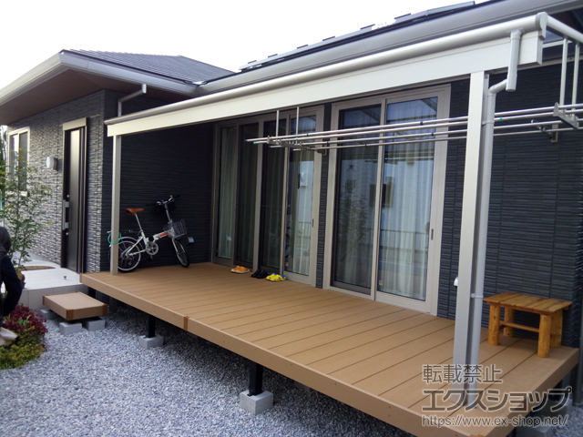 滋賀県草津市ののウッドデッキ リウッドデッキ 200 施工例