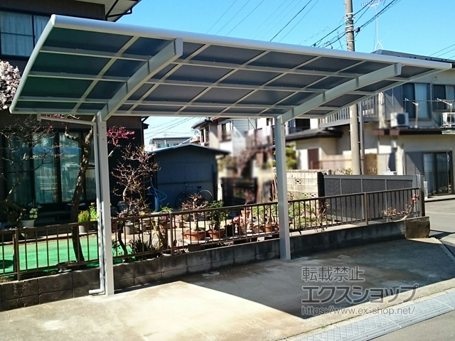 千葉県船橋市ののカーポート ネスカR (ラウンドスタイル) 積雪〜20cm対応 施工例