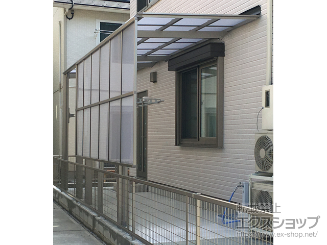 滋賀県彦根市ののテラス屋根 フーゴF 独立テラスタイプ 連棟 積雪〜20cm対応 施工例