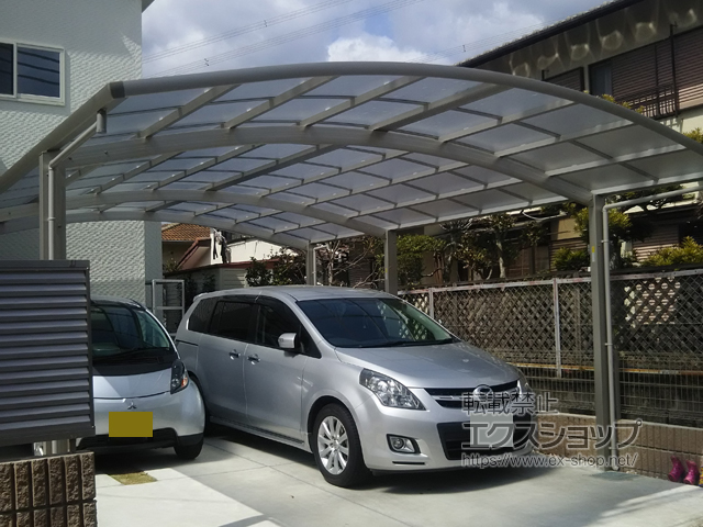 兵庫県川辺郡猪名川町ののカーポート レイナツインポートグラン 延長　積雪〜20cm対応 施工例