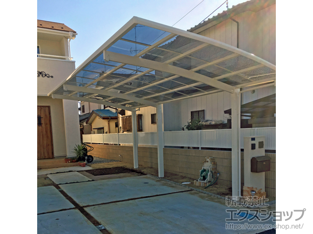 埼玉県蓮田市ののカーポート レイナポートグラン 延長　積雪〜20cm対応 施工例
