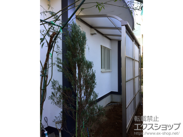 静岡県裾野市ののストックヤード スピーネストックヤードR型 波板タイプ スクリーン仕様 積雪〜20cm対応 施工例