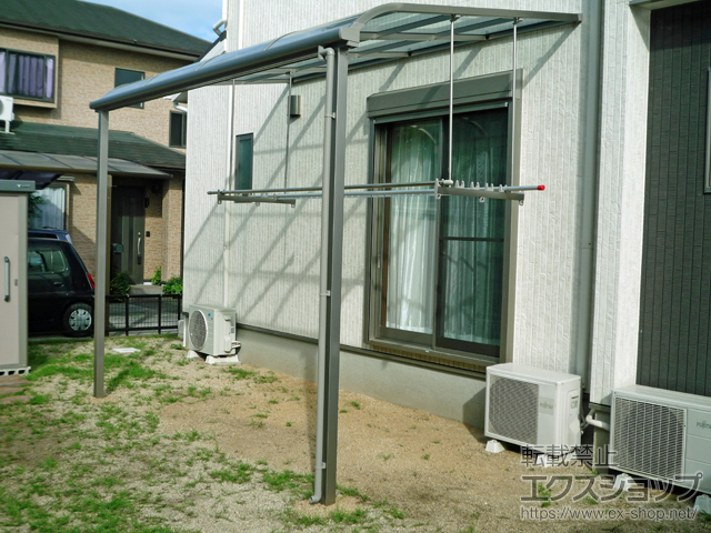 熊本県熊本市ののテラス屋根 スピーネ R型 テラスタイプ 単体 積雪〜20cm対応 施工例