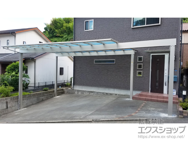 鹿児島県鹿児島市ののカーポート エフルージュ ツイン 積雪〜20cm対応 *8m梁延長仕様 施工例