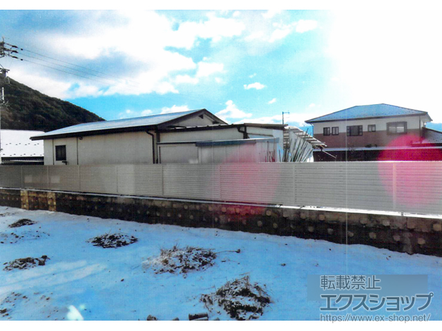 長野県上伊那郡辰野町ののフェンス・柵 ミエーネフェンス 目隠しルーバータイプ 自由柱施工 施工例