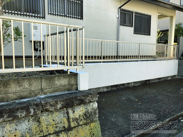 千葉県四街道市ののフェンス・柵 ミエッタフェンス 防犯たて格子タイプ 自由柱 施工例