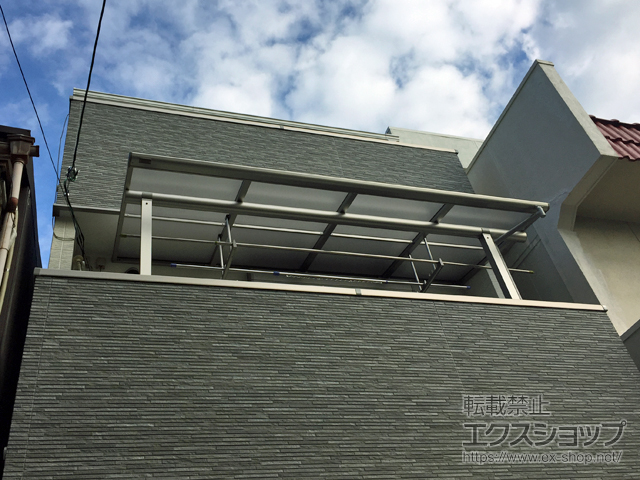 京都府京都市ののバルコニー・ベランダ屋根 ヴェクターテラス F型 屋根タイプ 単体 積雪〜20cm対応 施工例