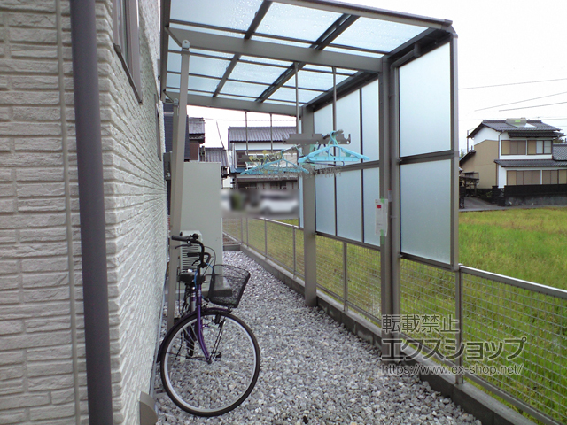 高知県土佐市ののテラス屋根 フーゴF 独立テラスタイプ 単体 積雪〜20cm対応 施工例