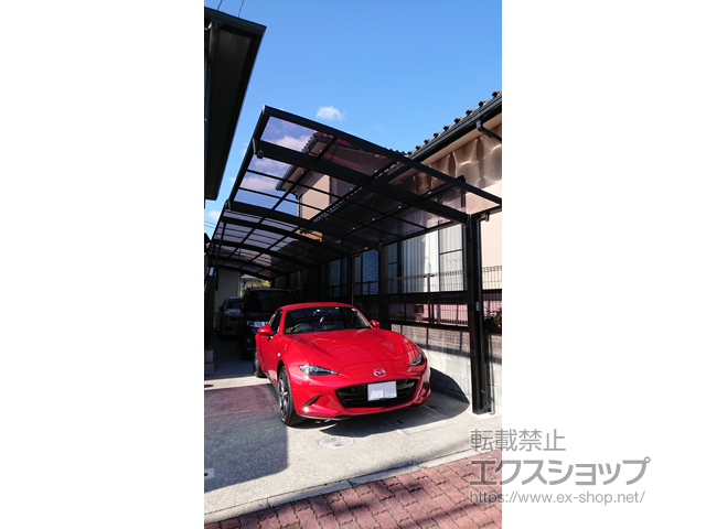 山口県防府市ののカーポート ネスカR (ラウンドスタイル) 積雪〜20cm対応 施工例