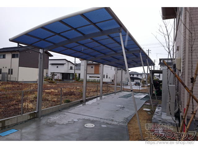 宮城県富谷市ののカーポート レイナポートグラン 縦連棟　積雪〜20cm対応 施工例