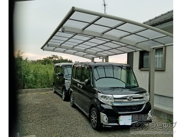 鹿児島県鹿屋市ののカーポート レイナポートグラン 延長　積雪〜20cm対応 施工例