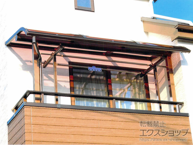 東京都東村山市ののバルコニー・ベランダ屋根 ヴェクターテラス R型 屋根タイプ 単体 積雪〜20cm対応 施工例