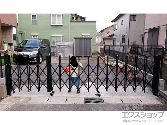 岐阜県大垣市ののカーゲート トリップゲート RB型 ノンレール 片開き親子 45DO(13S+32T) 施工例